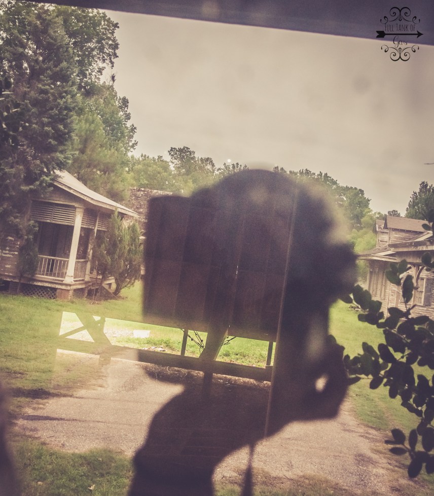 A was trying to see in the windows on the church... didn't work out so well...